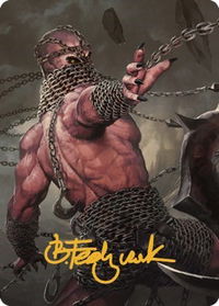 Chain Devil Art Card (Gold-Stamped Signature) - Art Series: Commander Legends: Battle for Baldur's Gate (ASCLB) #8 - Special Magic: The Gathering Trading Card