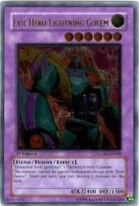 Evil Hero Lightning Golem (UTR) - Gladiator's Assault (GLAS) #GLAS-EN039 - Ultimate Rare YuGiOh Trading Card