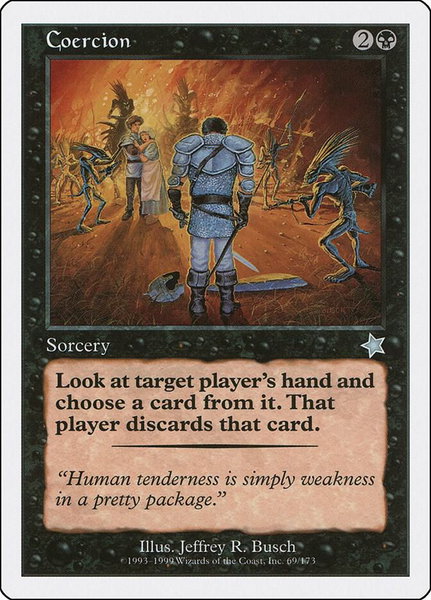 Coercion trading card from Starter 1999 Coercion - Starter 1999 Magic: The Gathering trading card