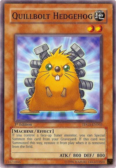 Quillbolt Hedgehog trading card from The Duelist Genesis Quillbolt Hedgehog - The Duelist Genesis YuGiOh trading card