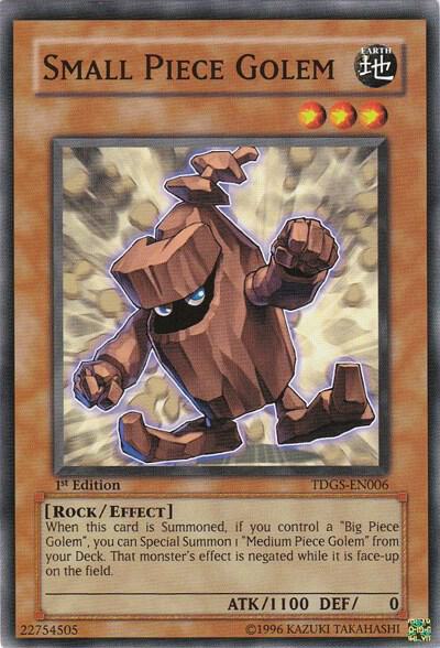Small Piece Golem trading card from The Duelist Genesis Small Piece Golem - The Duelist Genesis YuGiOh trading card