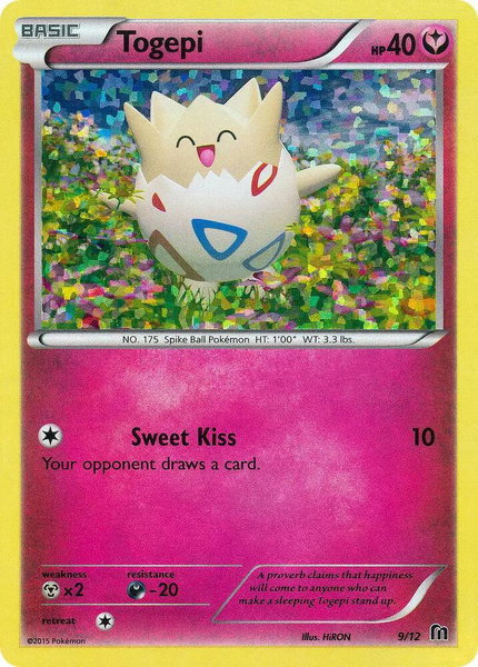 Togepi - 9/12 trading card from McDonald's Promos 2016 Togepi - 9/12 - McDonald's Promos 2016 Pokémon trading card