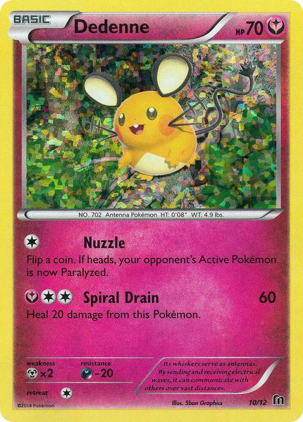 Dedenne - 10/12 - McDonald's Promos 2016 Pokémon trading card