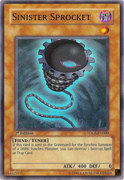 Sinister Sprocket trading card from The Duelist Genesis Sinister Sprocket - The Duelist Genesis YuGiOh trading card