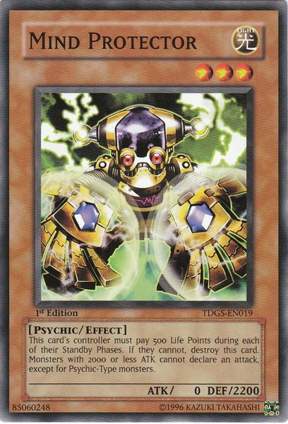 Mind Protector trading card from The Duelist Genesis Mind Protector - The Duelist Genesis YuGiOh trading card