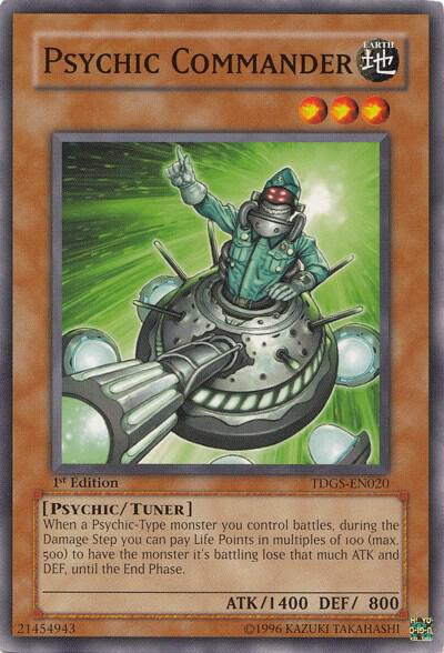 Psychic Commander trading card from The Duelist Genesis Psychic Commander - The Duelist Genesis YuGiOh trading card