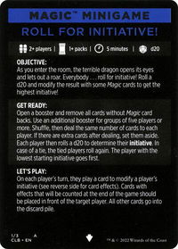 Magic Minigame: Roll for Initiative! - Commander Legends: Battle for Baldur's Gate (CLB) #1 - Special Magic: The Gathering Trading Card