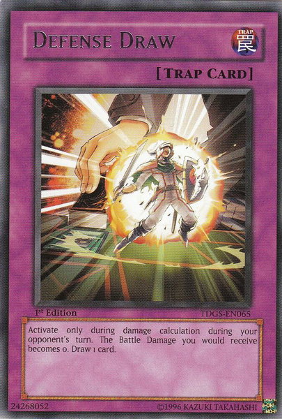 Defense Draw trading card from The Duelist Genesis Defense Draw - The Duelist Genesis YuGiOh trading card