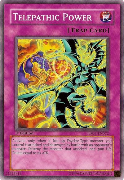 Telepathic Power trading card from The Duelist Genesis Telepathic Power - The Duelist Genesis YuGiOh trading card
