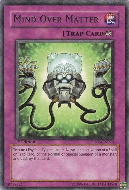Mind Over Matter - The Duelist Genesis YuGiOh trading card