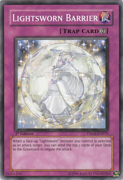 Lightsworn Barrier trading card from The Duelist Genesis Lightsworn Barrier - The Duelist Genesis YuGiOh trading card