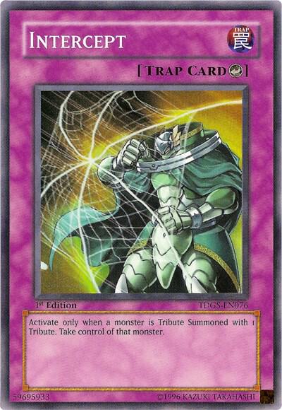 Intercept trading card from The Duelist Genesis Intercept - The Duelist Genesis YuGiOh trading card