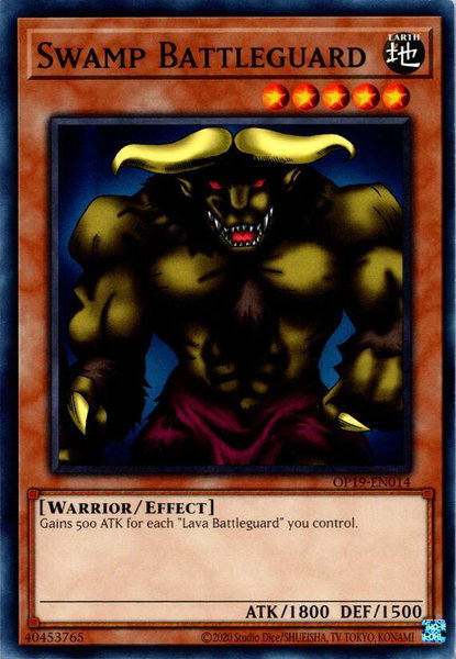 Swamp Battleguard trading card from OTS Tournament Pack 19 Swamp Battleguard - OTS Tournament Pack 19 YuGiOh trading card