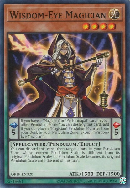 Wisdom-Eye Magician trading card from OTS Tournament Pack 19 Wisdom-Eye Magician - OTS Tournament Pack 19 YuGiOh trading card