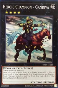 Heroic Champion - Gandiva - OTS Tournament Pack 19 (OP19) #OP19-EN025 - Common / Short Print YuGiOh Trading Card
