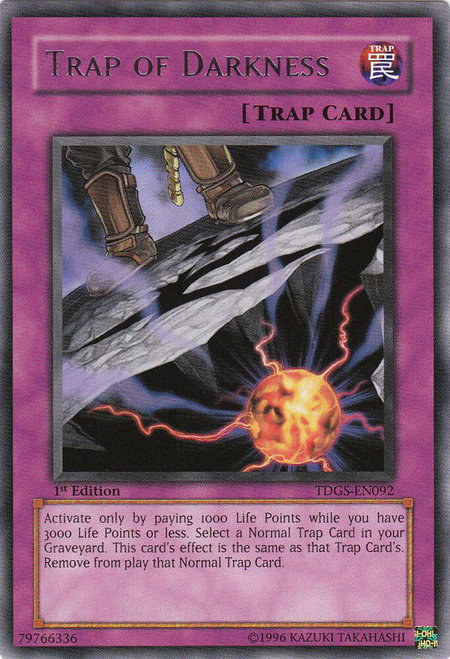 Trap of Darkness - The Duelist Genesis YuGiOh trading card