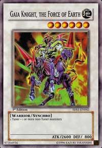 Gaia Knight, the Force of Earth (Super Rare) - 5D's 2008 Starter Deck YuGiOh trading card