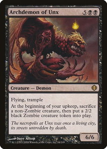 Archdemon of Unx - Shards of Alara (ALA) #64 - Rare Magic: The Gathering Trading Card