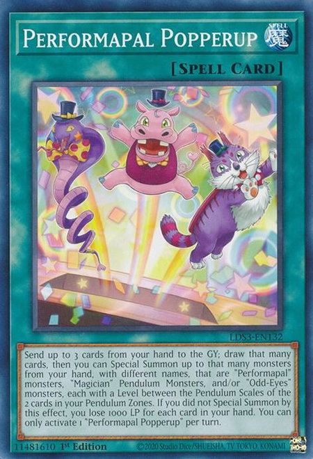 Performapal Popperup - Legendary Duelists: Season 3 YuGiOh trading card