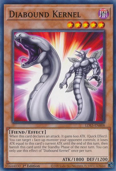 Diabound Kernel trading card from Legendary Duelists: Season 3 Diabound Kernel - Legendary Duelists: Season 3 YuGiOh trading card