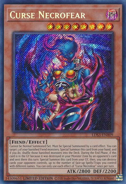 Curse Necrofear trading card from Legendary Duelists: Season 3 Curse Necrofear - Legendary Duelists: Season 3 YuGiOh trading card