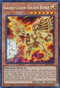 Kaiser Glider Golden Burst - Legendary Duelists: Season 3 (LDS3) #LDS3-EN136 - Secret Rare YuGiOh Trading Card