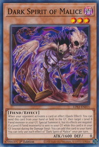 Dark Spirit of Malice - Legendary Duelists: Season 3 (LDS3) #LDS3-EN011 - Common / Short Print YuGiOh Trading Card