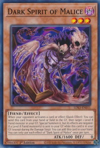 Dark Spirit of Malice - Legendary Duelists: Season 3 (LDS3) #LDS3-EN011 - Common / Short Print YuGiOh Trading Card