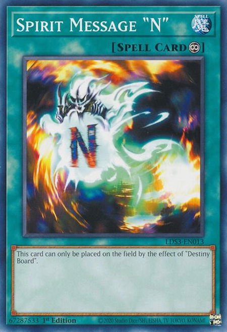 Spirit Message "N" - Legendary Duelists: Season 3 YuGiOh trading card