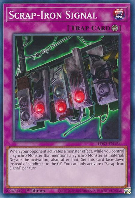 Scrap-Iron Signal trading card from Legendary Duelists: Season 3 Scrap-Iron Signal - Legendary Duelists: Season 3 YuGiOh trading card