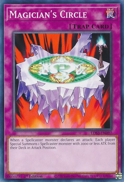 Magician's Circle trading card from Legendary Duelists: Season 3 Magician's Circle - Legendary Duelists: Season 3 YuGiOh trading card