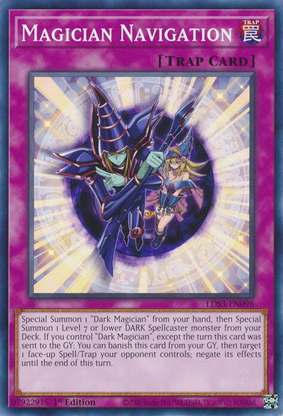 Magician Navigation trading card from Legendary Duelists: Season 3 Magician Navigation - Legendary Duelists: Season 3 YuGiOh trading card