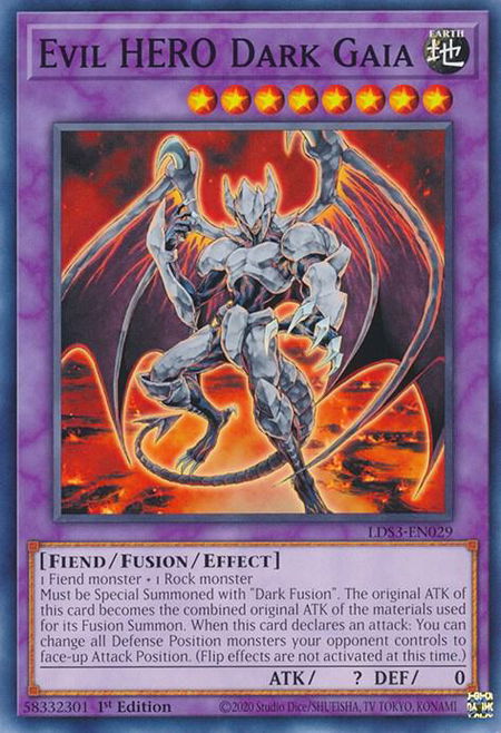 Evil HERO Dark Gaia - Legendary Duelists: Season 3 YuGiOh trading card