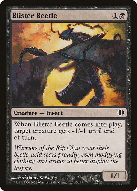 Blister Beetle - Shards of Alara Magic: The Gathering trading card