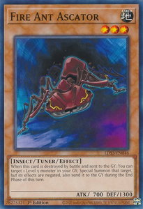 Fire Ant Ascator - Legendary Duelists: Season 3 (LDS3) #LDS3-EN046 - Common / Short Print YuGiOh Trading Card