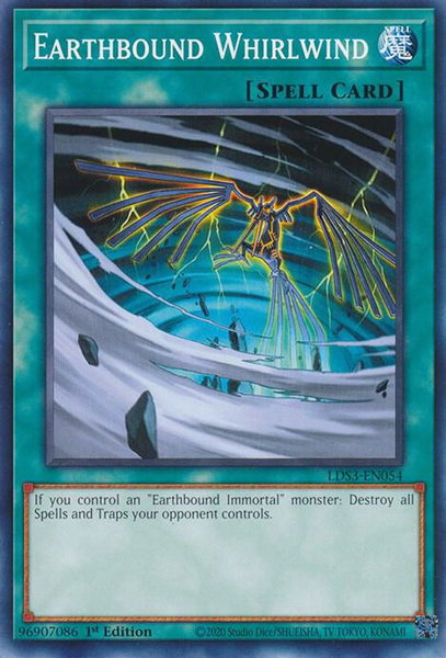 Earthbound Whirlwind trading card from Legendary Duelists: Season 3 Earthbound Whirlwind - Legendary Duelists: Season 3 YuGiOh trading card