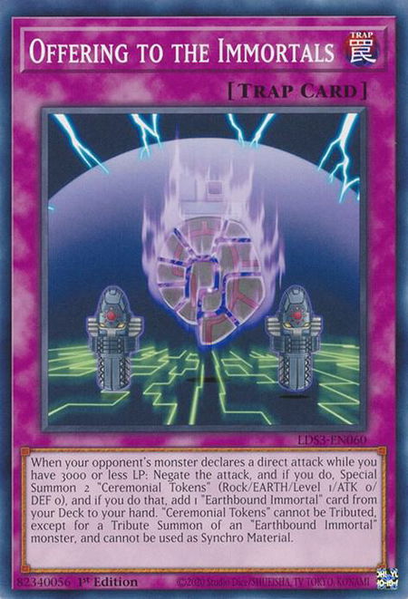 Offering to the Immortals - Legendary Duelists: Season 3 YuGiOh trading card