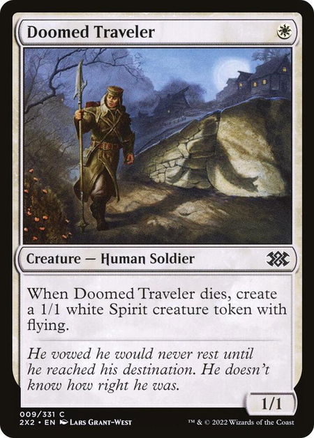 Doomed Traveler - Double Masters 2022 Magic: The Gathering trading card
