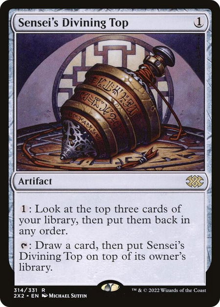 Sensei's Divining Top - Double Masters 2022 Magic: The Gathering trading card