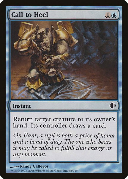 Call to Heel - Shards of Alara Magic: The Gathering trading card