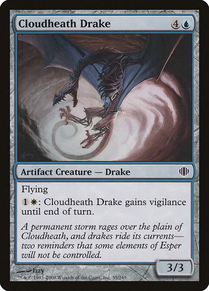 Cloudheath Drake trading card from Shards of Alara Cloudheath Drake - Shards of Alara Magic: The Gathering trading card