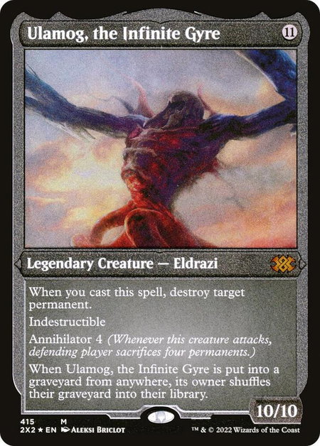 Ulamog, the Infinite Gyre (Foil Etched) - Double Masters 2022 Magic: The Gathering trading card