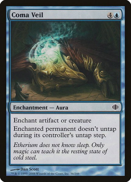 Coma Veil trading card from Shards of Alara Coma Veil - Shards of Alara Magic: The Gathering trading card