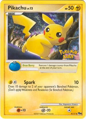 Pikachu (Pokemon Day Stamped) - POP Series 6 Pokémon trading card