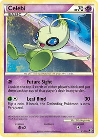 Celebi - 3/102 (Non-Holo Movie Exclusive) - Triumphant (TM) #3/102 - Rare Pokémon Trading Card
