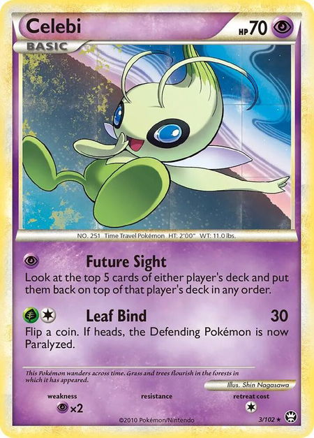 Celebi - 3/102 (Non-Holo Movie Exclusive) - Triumphant Pokémon trading card