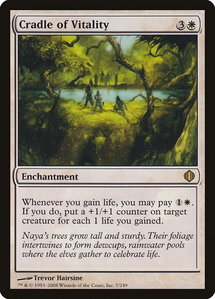 Cradle of Vitality - Shards of Alara (ALA) #7 - Rare Magic: The Gathering Trading Card