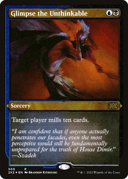 Glimpse the Unthinkable (Foil Etched) - Double Masters 2022 Magic: The Gathering trading card