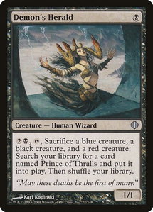 Demon's Herald - Shards of Alara (ALA) #72 - Uncommon Magic: The Gathering Trading Card