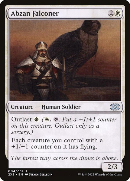 Abzan Falconer trading card from Double Masters 2022 Abzan Falconer - Double Masters 2022 Magic: The Gathering trading card